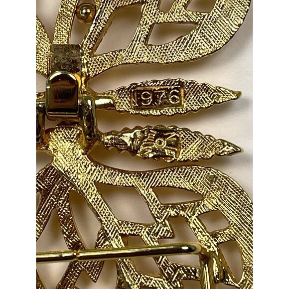 VTG 1976 Mimi Di N Gold Plated Filigree 2pc Interlocking Butterfly BELT BUCKLE - Picture 5 of 5